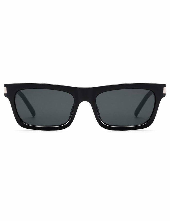 Appassal Retro Rectangular Sunglasses Unisex Black/Dark Gray AP3752 Open Box by Deal US