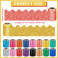 Qeeenar 16 Rolls 263ft Scalloped Bulletin Board Borders Trim Boho Color by Deal US