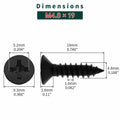 Fayeploo #10x3/4" Flat Head Wood Screws 50pcs Black Oxide Stainless Steel by Deal US