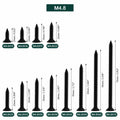 Fayeploo #10x3/4" Flat Head Wood Screws 50pcs Black Oxide Stainless Steel by Deal US