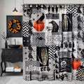 EVENHUG Halloween Waterproof Shower Curtain Set Grey 72x72 inch with Hooks by Deal US