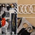 EVENHUG Halloween Waterproof Shower Curtain Set Grey 72x72 inch with Hooks by Deal US