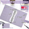 Mashaop 100 Envelope Challenge Binder White PU A4/Letter 13 Pages by Deal US