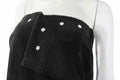 FABBRICA HOME Bamboo Rayon Spa Bath Wrap & Hair Turban Set Navy Blue One Size by Deal US