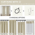 ChrisDowa Pinch Pleated Blackout Linen Curtains 40x102in Greyish Beige 2 Panels by Deal US