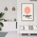 Usoway Motivational Wall Art Pink Aura Canvas 12x16in Unframed by Deal US