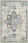 Puremy 2x3 Vintage Boho Entryway Rug Non Slip Low Pile Floral Cream