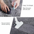 Puremy Grey Round Fluffy Rug 5ft Non-Slip Carpet for Kids Nursery Room by Deal US