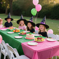 CIEOVO 8 Pcs Pink Green Disposable Witch Tablecloths Rectangle Plastic by Deal US