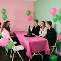 CIEOVO 8 Pcs Pink Green Disposable Witch Tablecloths Rectangle Plastic by Deal US