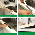 2PCS Acrylic Sink Splash Guard Beige Frosted Magnetic Water Barrier 17.5"x3.3" by Deal US
