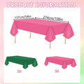 CIEOVO 8 Pcs Pink Green Disposable Witch Tablecloths Rectangle Plastic by Deal US