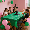 CIEOVO 8 Pcs Pink Green Disposable Witch Tablecloths Rectangle Plastic by Deal US