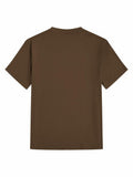 SOLY HUX Men's Graphic Letter Print Short Sleeve T-Shirt Brown Size S by Deal US