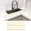 2PCS Acrylic Sink Splash Guard Beige Frosted Magnetic Water Barrier 17.5"x3.3" by Deal US