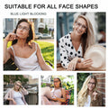 Dccdllo Women's Blue Light Blocking Oversized Square Reading Glasses +3.5 by Deal US