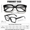 Dccdllo Women's Blue Light Blocking Oversized Square Reading Glasses +3.5 by Deal US