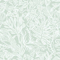 Fiula Peel and Stick Wallpaper Green White Leaf 17.3inx78.7in Removable Vinyl by Deal US