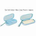 Koikyu PU Leather Tampon Organizer Bag with Zipper Handle Light Blue Small by Deal US