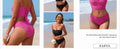 ZAFUL Womens Bandeau Lace-Up Bikini Set High Waisted Hot Pink Size M by Deal US