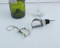 Lutong Letter Gift Set Key Ring & Bottle Stopper D Silver Metal 2 PCS by Deal US