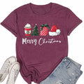 ZXCAHPT Christmas Shirt Women Merry Xmas Holiday Tee Coffee Tree Santa Size M by Deal US