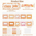 WATINC 97pcs Classroom Jobs Bulletin Board Set Groovy Orange Style by Deal US