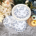 Pandecor 50 Blue White Floral Disposable Paper Plates 7in Butterfly Theme by Deal US
