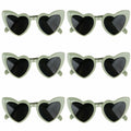 Clcnsusilk 16 Pairs Heart Shaped Sunglasses Bachelorette Party Favors Sage Green by Deal US