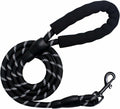 YALAVA Dog Leash 4FT Heavy Duty Reflective Nylon Rope 360° Swivel Hook Black by Deal US