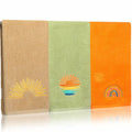 Fanfanwin Boho Embroidered Cotton Hand Towels 14x29 Inch Sun Moon Rainbow 3 Pc by Deal US