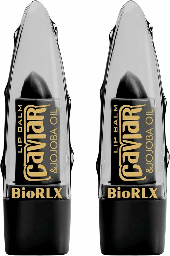 BioRLX Aloe Vera Lip Balm Caviar Jojoba Oil 0.12oz Pack of 2 by Deal US