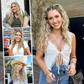 ALXNAN 16" Orange Red Thick Long Mermaid Wave Hair Clip Extensions by Deal US