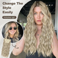ALXNAN 16" Orange Red Thick Long Mermaid Wave Hair Clip Extensions by Deal US