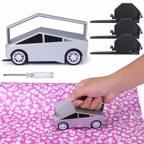 Vodolo Wrapping Paper Cutter with 6 Replaceable Blades Silver Gift Wrap Tool by Deal US