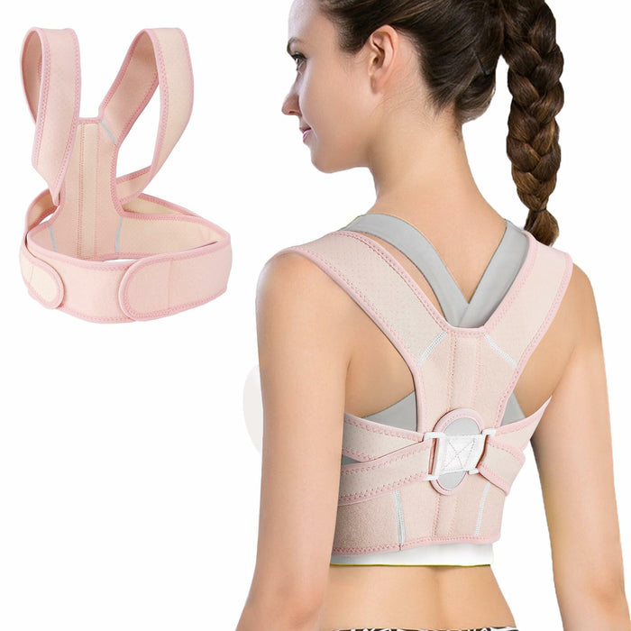 HLOES Adjustable Posture Corrector Upper Back Brace Breathable Support Size XS by Deal US