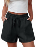 luvamia Women's Pull On Elastic Waist Drawstring Grey Shorts Size M by Deal US