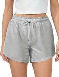 luvamia Women's Pull On Elastic Waist Drawstring Grey Shorts Size M by Deal US