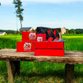 MURR FARMS 7pc Stainless Steel Tool Set Heavy Duty Non-Slip Grip Black Red by Deal US