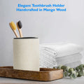 Aibrezin Ceramic Toothbrush & Makeup Brush Holder Organizer Beige by Deal US