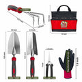 MURR FARMS 7pc Stainless Steel Tool Set Heavy Duty Non-Slip Grip Black Red by Deal US