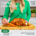 GREENER CHEF 18" XL Organic Turkey Carving Board Wooden Butcher Block by Deal US