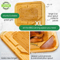 GREENER CHEF 18" XL Organic Turkey Carving Board Wooden Butcher Block by Deal US