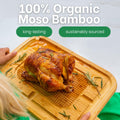 GREENER CHEF 18" XL Organic Turkey Carving Board Wooden Butcher Block by Deal US