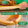 GREENER CHEF 18" XL Organic Turkey Carving Board Wooden Butcher Block by Deal US