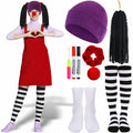 Yearntown 9 Pcs Halloween Women Clown Costume Accessories Multicolor One Size by Deal US