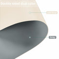 Zinkooat Leather Desk Mat 12x42 Inch 1.8mm Thick Off White Light Gray by Deal US