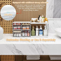 Yieach Acrylic Makeup Organizer Large Skincare Countertop Black by Deal US
