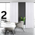 Limecasa Linen White Farmhouse Curtain 50x84 Tab Top Room Darkening 1 Panel by Deal US