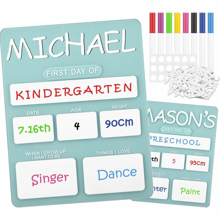 Chunful Personalized First Last Day School Board Acrylic Chalkboard 11x9 Inch by Deal US